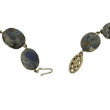 Vintage Gold-Filled Polished Labradorite Link Necklace