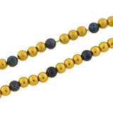 Vintage 14kt Gold + Sodalite Bead Necklace 17.25"