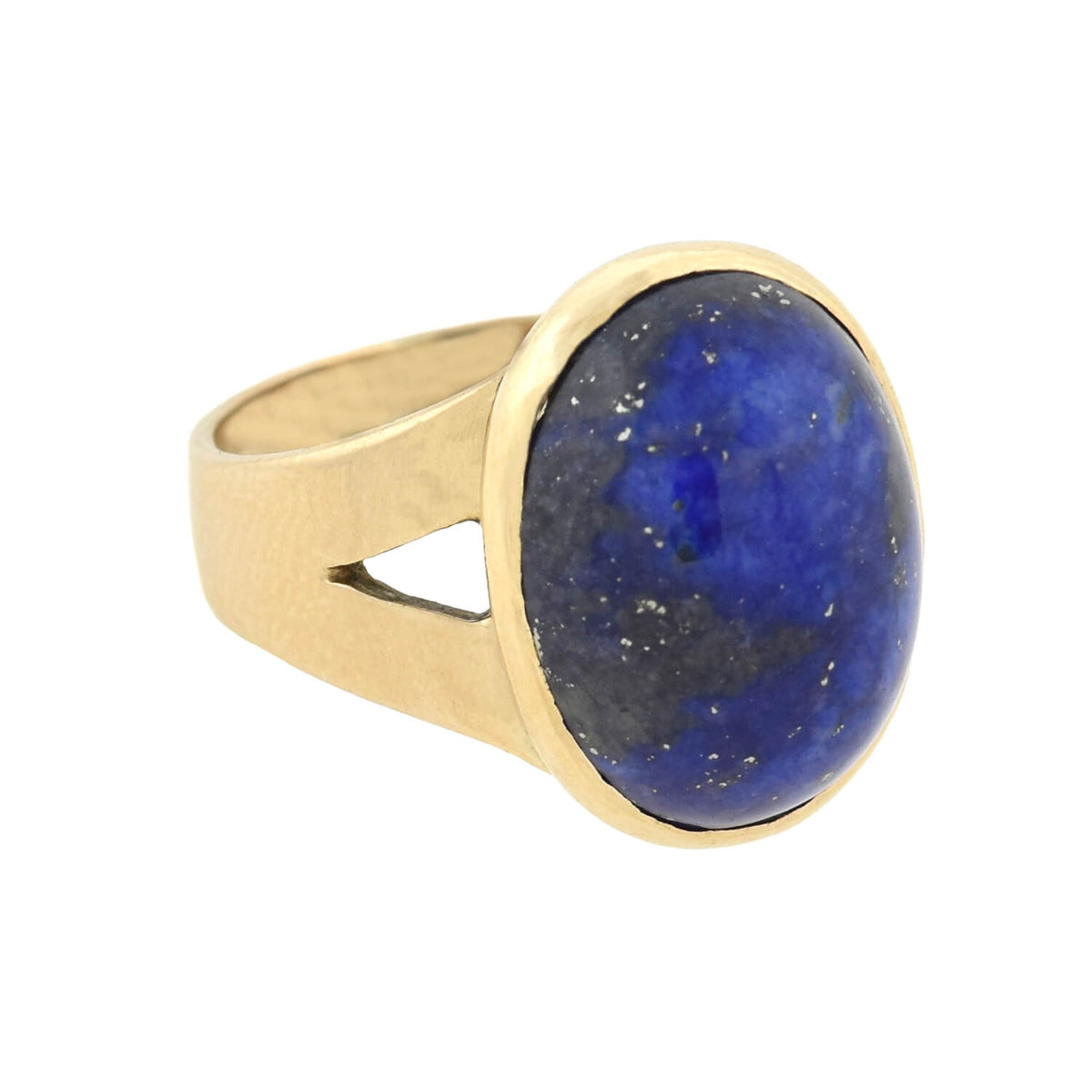 Vintage 14kt Lapis Lazuli Cabochon Ring