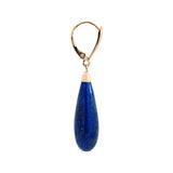 Vintage 14k Lapis Teardrop Dangle Earrings