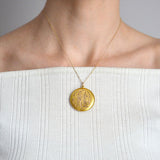 Victorian 14kt Gold Locket with Engraved Initials