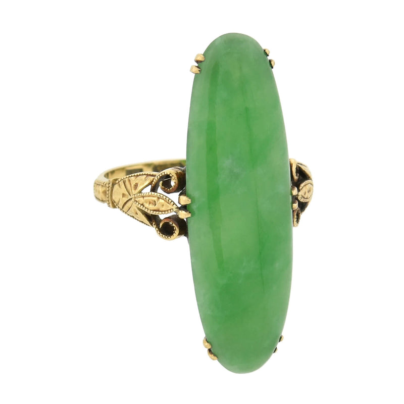 Large outlet jade ring
