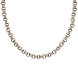 Victorian Sterling Link Chain Necklace 16.25"