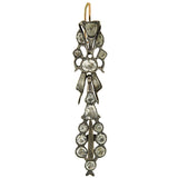 Victorian Dramatic Silver & French Paste Foil Back Earrings
