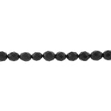 Victorian Large Faceted Jet Bead Necklace 30"