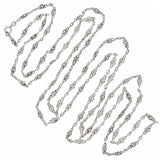 Edwardian French Silver Fancy Link Guard Chain 56"