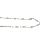 Edwardian French Silver Fancy Link Guard Chain 56"