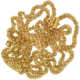 Victorian Gold-Filled Fancy Link Double-Strand Chain with Pearl Slide 63"