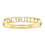 Estate 18k Gold & Diamond "Te Quiero" Bangle Bracelet