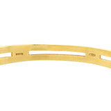 Estate 18k Gold & Diamond "Te Quiero" Bangle Bracelet