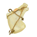 Victorian Gold-Filled Mother of Pearl Horse Fob/Pendant