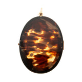 Large Victorian Tortoise Shell Locket
