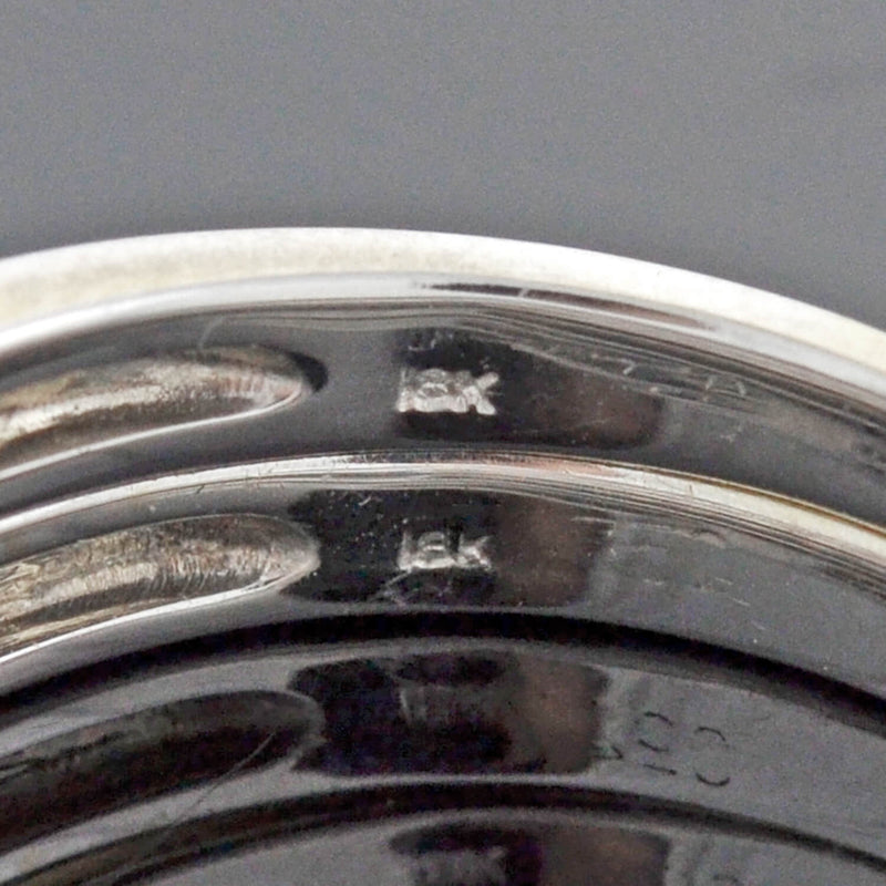 Estate 18kt Diamond Engagement Ring + Band Set 1.02ct center
