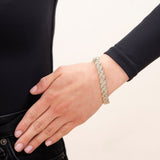 Estate 14k Yellow Gold Pavé Diamond Link Bracelet 5.0ctw