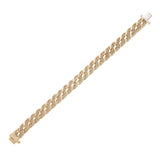 Estate 14k Yellow Gold Pavé Diamond Link Bracelet 5.0ctw