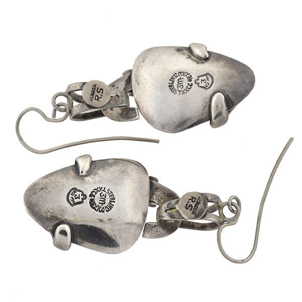 Vintage Signed Mexican Sterling Figural Earrings