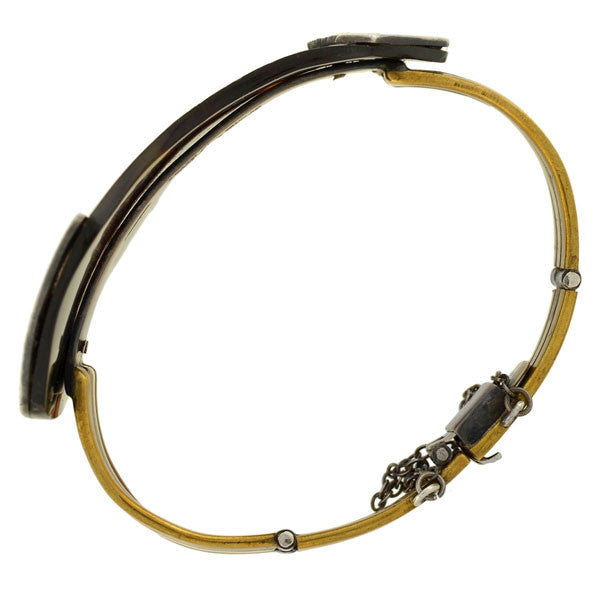 LEDESMA Vintage Mexican Sterling Tortoise Shell Bracelet