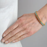 Victorian 15kt Etruscan Micro Mosaic Flower Bracelet