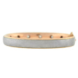 Victorian 14kt Rose Gold Steel Diamond Bangle Bracelet