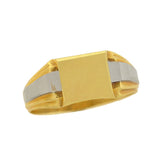 Art Deco French 18kt Mixed Metals Signet Ring