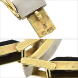 Retro 14k Metals Diamond + Carved Onyx Link Bracelet