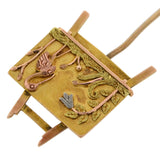 Art Nouveau Mixed Metals "Aesthetic Movement" Art Easel Stick Pin