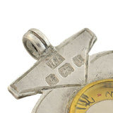 Late Victorian Sterling "Faith, Hope & Charity" Mizpah Compass Pendant