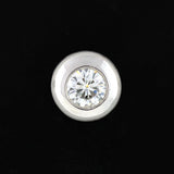 Estate Platinum Round Brilliant Diamond Stud Earrings 1.50ctw