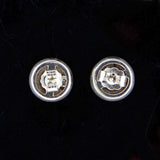 Estate Platinum Round Brilliant Diamond Stud Earrings 1.50ctw