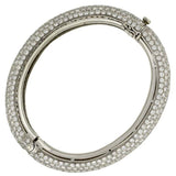 Estate Platinum Micro Pavé Diamond Bangle Bracelet 17ctw