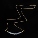Victorian Conversion 14kt + Moonstone Crescent Necklace