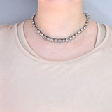 Art Deco Sterling Silver + Moonstone Multi-Drop Necklace