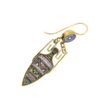 Victorian 18kt/14kt + Micro Mosaic Urn Dangle Earrings