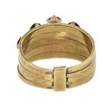 Vintage 14kt Garnet Stacked Band Harem Ring