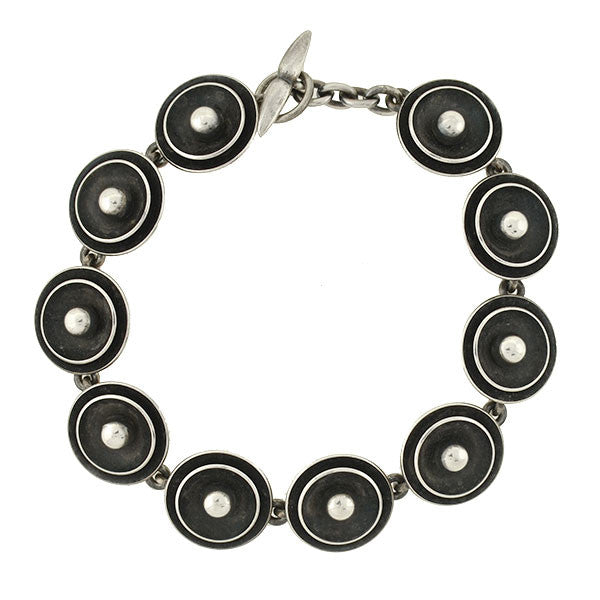 NEILS ERIK FROM Modernist Denmark Sterling Beadwork Link Bracelet
