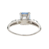 Art Deco Platinum Diamond & Sapphire Ring 1.51ctw