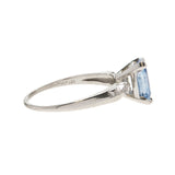 Art Deco Platinum Diamond & Sapphire Ring 1.51ctw