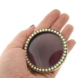 Victorian 9kt Natural Pearl Picture Frame 2.5" Diameter