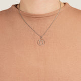 Edwardian Platinum + Diamond "XX" Pendant