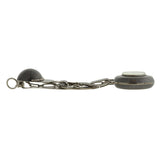 Victorian Huge Sterling & Niello Chatelaine Watch Fob Pendant
