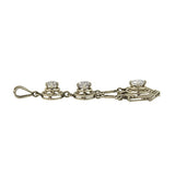 Art Deco 14kt White Gold Multi Diamond Pendant