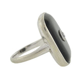 Art Deco 18kt Onyx & Diamond Ring .20ct