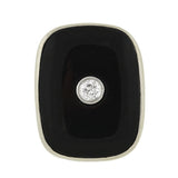 Art Deco 18kt Onyx & Diamond Ring .20ct