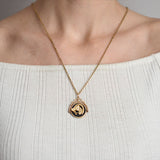 Victorian 14kt Onyx + Equestrian Horseshoe + Horse Head Fob