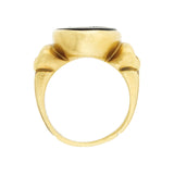 Estate VAHE NALTCHAYAN 18k Carved Onyx Intaglio Ring
