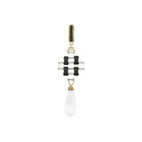 KREMENTZ Late Victorian 14kt Onyx Rock Quartz Crystal Pendant