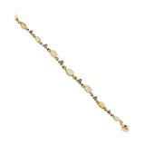 Art Nouveau 18kt/Sterling Opal, Diamond + Demantoid Garnet Bracelet