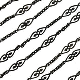 Georgian Gunmetal Fancy Link Chain 60"