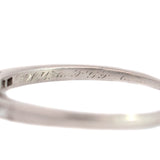Art Deco Platinum Cushion Diamond Engagement Ring 0.90ct