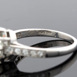 Estate Platinum + Oval Brilliant Cut Diamond Engagement Ring 2.05ct Center